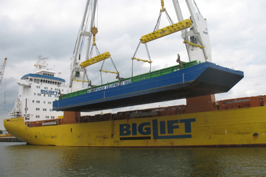 Three barges